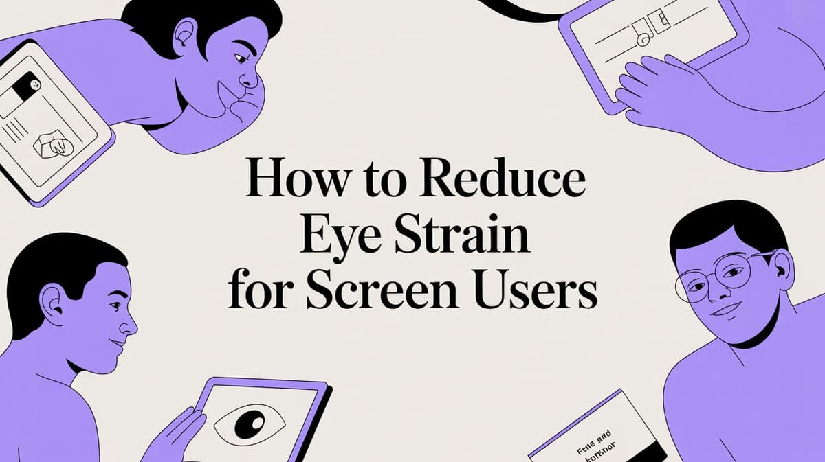 How to Reduce Eye Strain for Screen Users